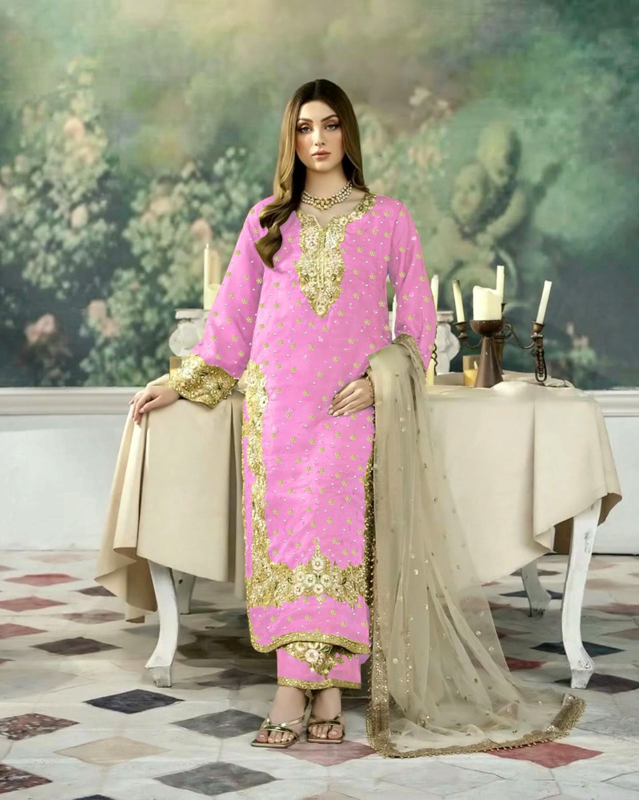 Dvd 5115 Jimmy Choo With Embroidery Top Bottom With Dupatta Online Wholesale